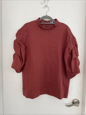 COS Copper Puff-Sleeve Blouse